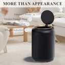 Motion Sensor Bathroom Trash Can with Lid,Black and Gold Garbage Can