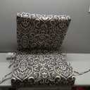 Arden Outdoor Plush Modern Tufted Chaise Cushion, 76 x 22, Rain-Proof, Fade Resistant, Tufted Cushion for Chaise Lounger Sapphire Aurora Blue Damask