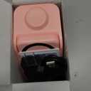 3 in 1 Wireless Charging Station: 5000mAh Removable Power Bank Charger Stand for Phone/Watch/Air Pods - Portable Magnetic Battery Pack for Air 17 16 15 14 13 12 Series Pink