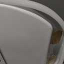 Angol Shiold Wood Toilet Seat, Zinc Alloy Hinges (Elongated, White)