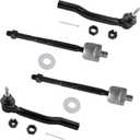 4 PCS Front Inner and Outer Tie Rod End Kit EV800322, ES800248, ES800249 Fits 2009-2014 For Nissan Cube, 2007-2012 For Nissan Versa