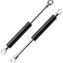 Motoforti 7inch/180mm 35Ib/160N/16kg Gas Struts Gas Spring for Kitchen Cabinet Door Cover Storage Box Toolbox Cover Lid Black 2Pcs