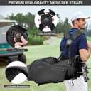 uniHimal Premier 14-Way Golf Stand Bag, Lightweight Leather Golf Bag for Men with Waterproof Design, Multiple Pockets, Dual Strap and Rain Cover Hood