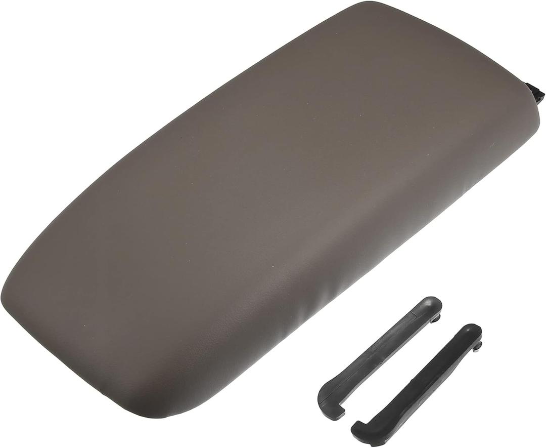 X AUTOHAUX Center Console Lid Latch Armrest Lid for Toyota Tacoma 1995-2000 for Toyota 4Runner 1996-1998 58905-35040-E0 Brown