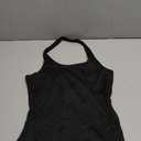 HIGORUN Halter Impact Tank Tops for Women Y2K Workout Longline Crop Tops with Built in Bras Open Back Going Out Gym Top (Black, S)