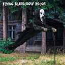 LarpGears Halloween Scarecrow Ghost Outdoor Decorations, 7.5Ft Halloween Rotatable Ghost of Death Flying Ghost Home Decoration for Outdoor Garden, Porch, Yard