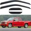 Window Visors Rain Guards Shield for 2004-2012 Chevy Colorado/GMC Canyon Extended Cab, Out-Channel Window Vent Wind Deflectors Visors Shades for 04 05 06 07 08 09 10 11 12 Colorado/Canyon