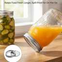 12 Pack 32 OZ Wide Mouth Glass Mason Jars with Airtight Lids, Reusable Food Storage Containers for Canning, Pickling, and Fermenting,Microwave & Dishwasher Safe