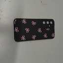 Pink Bow Phone Case for Samsung Galaxy A35 5G Case Cute Ribbon Bowknot Pattern Aesthetic Funda,Raised Bumper Shockproof Silicone TPU Cover for Women Girls for Samsung A35 6.6 Inch