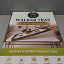 Walker Tray for Folding Walker with Cup Holders, Non-Slip Mat & Bag - Adjustable Universal Plastic Food Table for Seniors - Detachable Guardian Accessories - Removable Walker Trays for rolling walker
