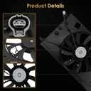 625180 Radiator Cooling Fan Assembly Fits for 2023-2024 Toyota Corolla L4 2.0L for 2022-2024 Toyota Corolla Cross L4 2.0L Replaces OE TO3115219 16361F2180