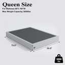 Vehowy 9 Inch Box Spring for Queen Bed, Heavy Duty Box Spring Mattress Foundation/Metal Bed Base/Noise Free/Non-Slip/Easy Assembly