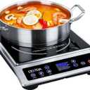 OSTBA 1800W Portable Induction Cooktop, Large Heating Coil Countertop Induction Burner, 10 Power Levels & 120–460°F Temperature Control, 3H Timer, Keep Warm, ETL Certified