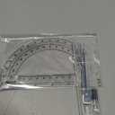 Drawing Compass and 6 Inch Protractor, Student Geometry Math Set (Clear)