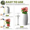 11-17" Adjustable Plant Risers for Inside Pot, 1 Set Rise Plant Risers for Pots Outdoor, Metal Lift Insert for Tall Taper Flower Pots (6" 8" 10" Base or Top)