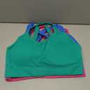 RUNNING GIRL Sports Bras for Women High Support,High ImpactSports Bra for Women with Removable Pads(2984Blue+Pink+Green_L)
