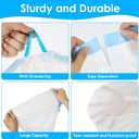 Cat Litter Bags 120 Count, 21.65"x11.8" Drawstring Close Litter Box Liners for Automatic Litter Box,Thick Cat Poop Bags,Easy to Clean,Heavy Duty Robot Bag for Self-Cleaning Box