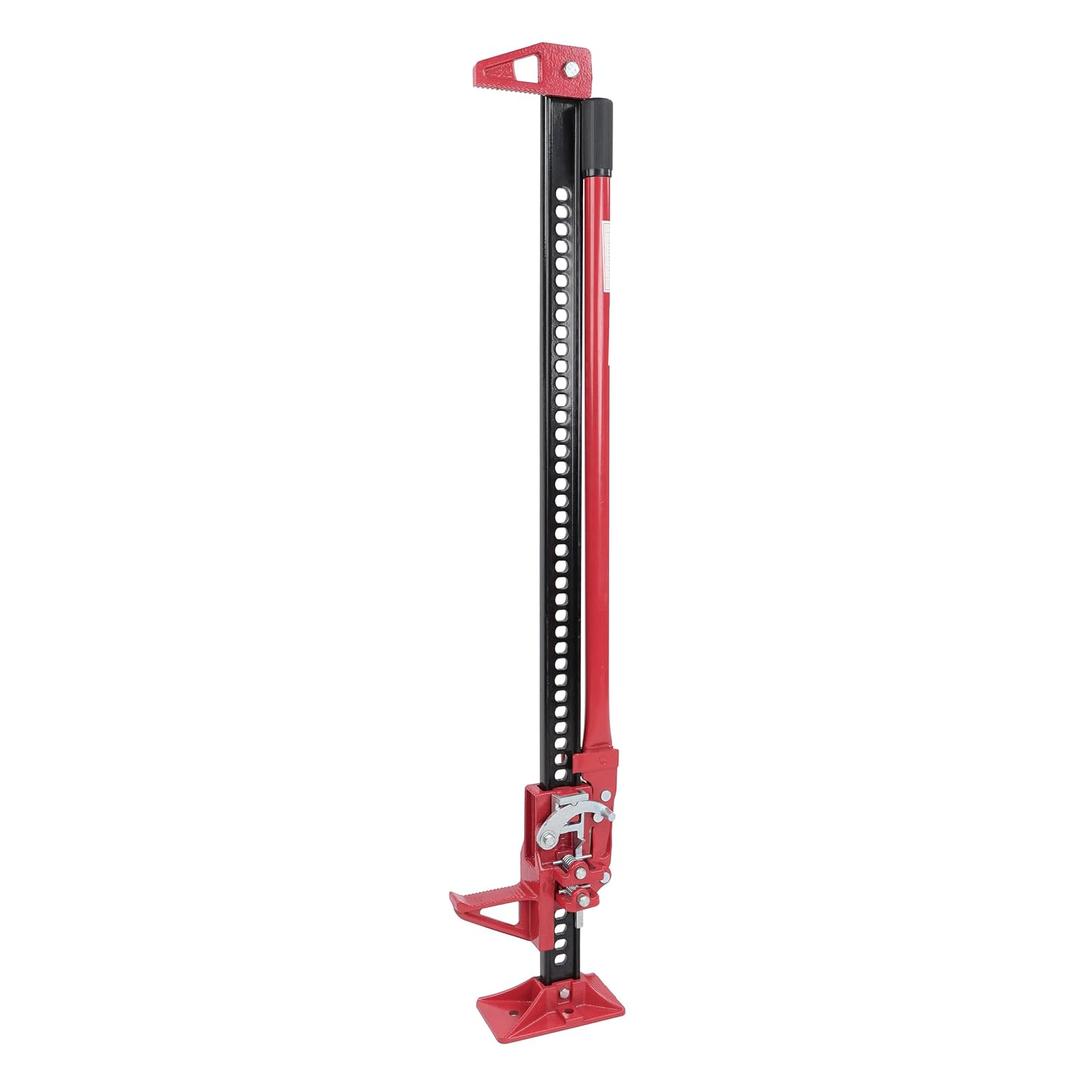 BISupply Farm Jack - Red 48in Cast Iron High Lift Jack Utility Off Road Jack with a 3.3 Ton (6614lbs) Weight Capacity