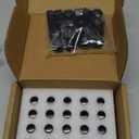 Acorn M12x1.5 Black Spline Lug Nuts - Set of 20, 1.38" Long, Fit for Honda Accord, CRV, Civic