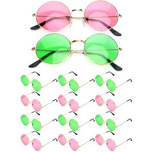 Flutesan 12/24 Pcs Pink and Green Sunglasses Witch Themed Party Favor Princess and Witch Sunglasses Birthday Party Photo Prop