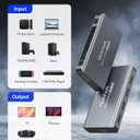 HDMI Switch 5 in 1 Out 4K@60Hz, GANA HDMI Splitter Switcher with Remote, Aluminum HDMI 2.0 Switch Box Hub for 3D, HDCP2.2, HDR, Compatible with Xbox, PS5/4/3,Fire Stick,Roku,Blu-Ray Player, Grey