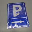 2 x 2-pack Parking Sign This Way to Parkinglot Aluminum Signage, Show Where to Park, Size 25 X 35 cm, Blue