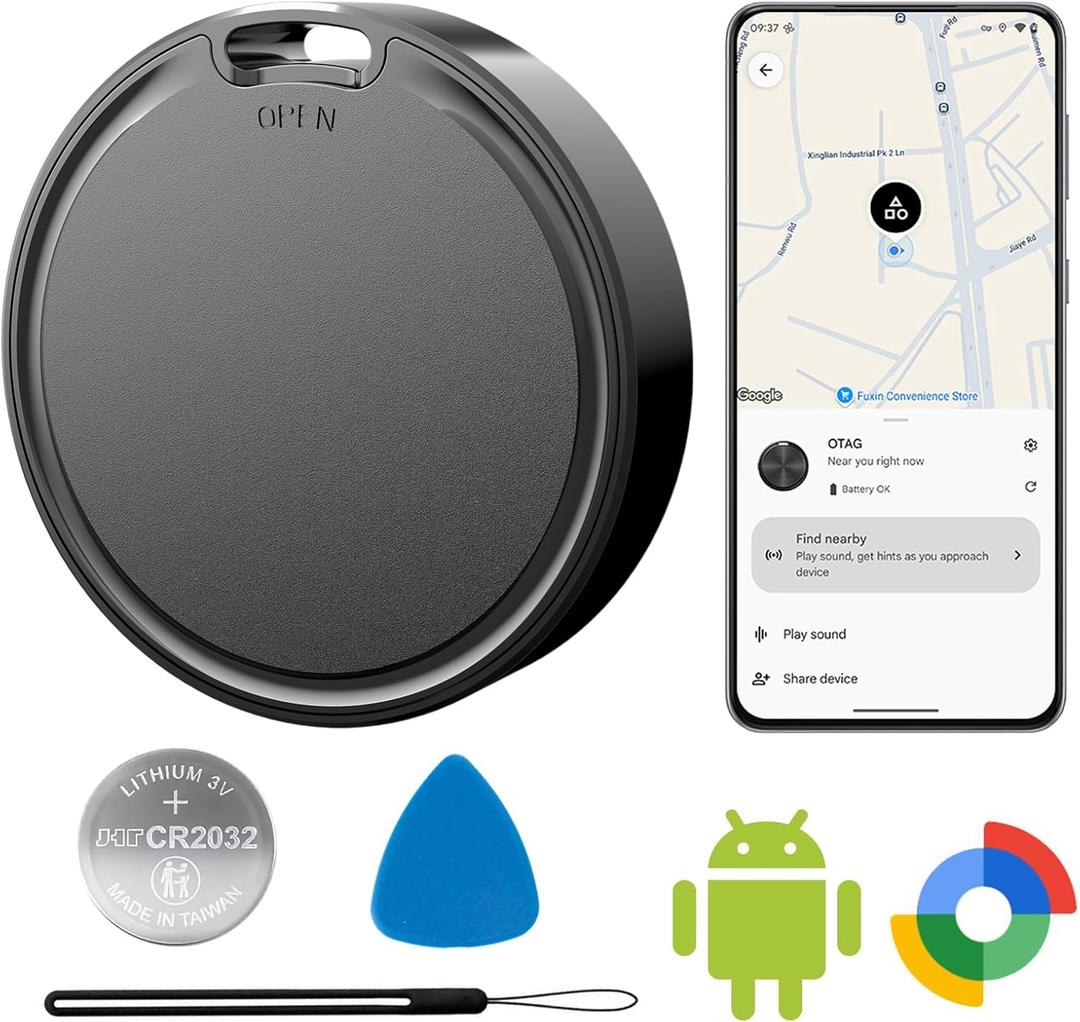 Air Tags for Android,Air Tags-1 Pack Android,Android Tracker Tags,2 Year Battery Life,Google Find Trackers for Google'S Find Hub App,IP65 Waterproof Luggage Tracker Android for Keys,Wallets,Luggage