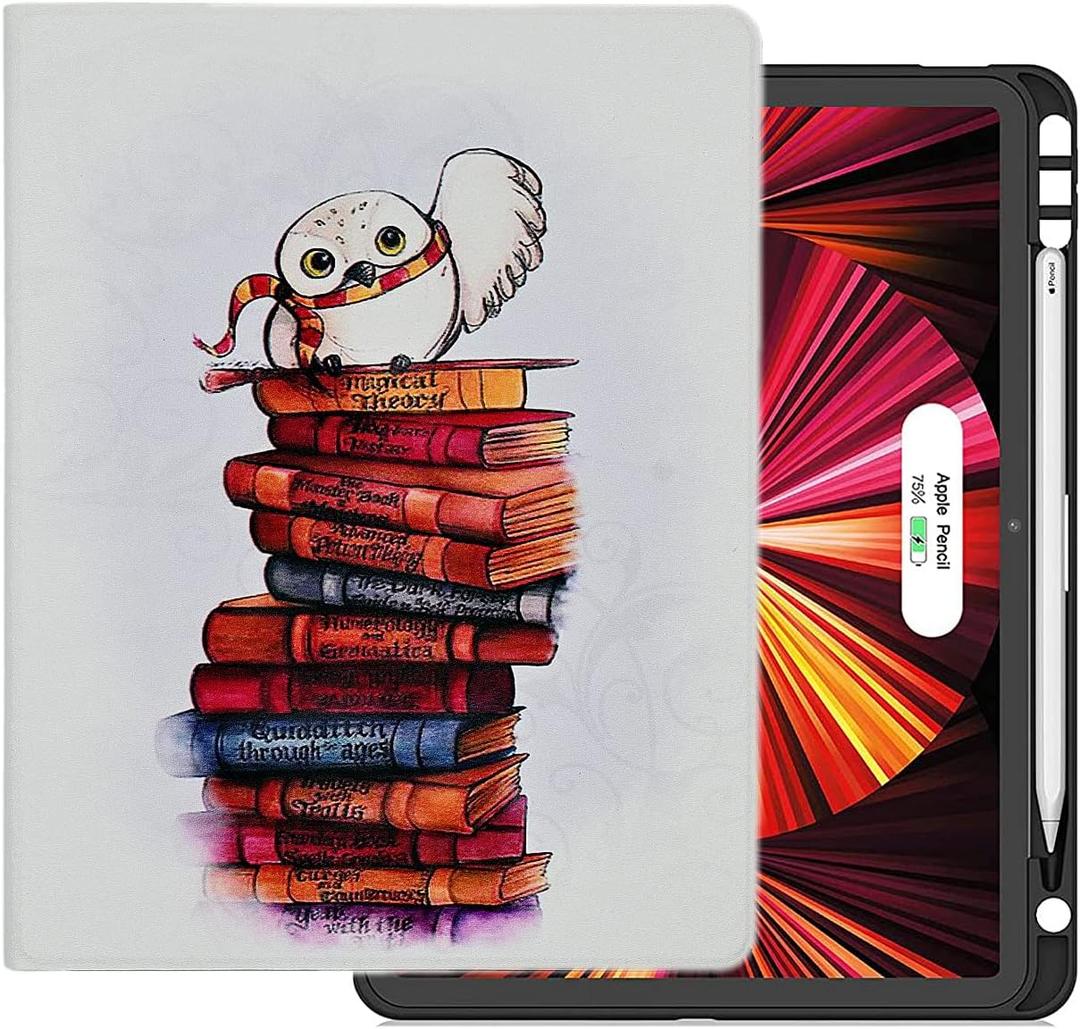 Case for iPad (A16) 11th/10th Generation 10.9'' inch 2025/2022, Slim Folding PU Leather Stand Protective Smart Cover with Auto Sleep/Wake, Magic Cute Owl
