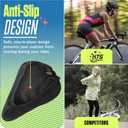 KT-Sports Exercise Bike Seat Cushion Comfort Gel Bicycle Seat Cover Padded Seat Covers for Bikes with Anti-Slip Design and Drawstring, Comfy Soft Mountain Road Bike Accessories for Men and Women