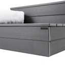 DENKOE Hot Tub Steps - Wood-Looking Plastic, 100% Waterproof, Gray Non-Slip, Heavy Duty Outdoor Spa Stairs - Multi-Use for Porch, Fits Any Size