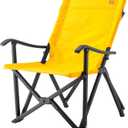 IKURAM Outdoor Camping Chair Portable Folding Chair Lightweight Compact Design for Beach, Lawn & Sports Outdoor Gear 250 LBS Capacity Yellow