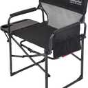 SUNNYFEEL Directors Chair Foldable with Side Table, Heavy Duty Camping & Lawn Chair with Cup & Phone Holder, Breathable Mesh, Side Pocket & Carry Bag, 300 lbs, 1 Pack