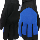 MUD Tough Men's Gardening Gloves, Synthetic Leather, Breathable Spandex, High Dexterity, True Blue, Large/X-Large (MD52021TB-LXL)