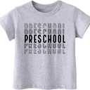 Toddler Kids First Day of Preschool Shirt Pre K Shirts for Girls Boys Hello Prek Tshirt Back to School Cotton Tee 2T 3T 4T