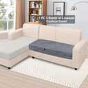 NAISI Couch Cushion Covers 1 Piece Velvet Stretch Loveseat Cover or 2 Seat Sofa Cover Soft Individual Couch Covers for Sectional Sofa(1 PC for 2-Seat Cushion or Loveseat, Dark Grey)