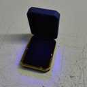 GBYAN Ring Box with LED Light Jewelry Display Gift Box for Proposal,Engagement, Wedding (blue) (2.5" x 2.5" x 1.8")