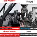 UTV Phone Mount Heavy Duty, Aluminum SXS Phone Holder 360 Adjustable for 1.75"-2" UTV Round Bar, Fit RZR Ranger Maverick x3 Talon Pioneer Mule for 4 to 7.2 Inch Cell Phone