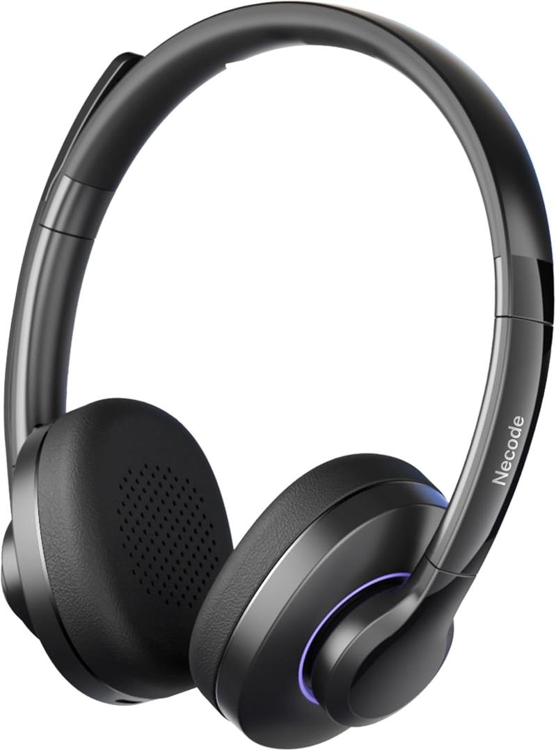 Necode Bluetooth Headset, Wireless Headset with Noise Cancelling Microphone
