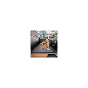 Tapizado Back Seat Extender for Dogs with PU Leather, Detachable Hard Bottom Car Seat Cover for Dog Holds 400lbs, Large Space Backseat Extender, Hammock for Car, SUV with Mesh Window