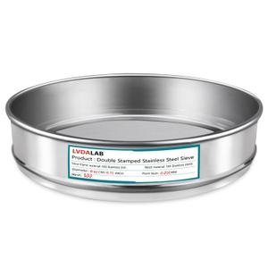 15.75"(40cm) 304 Stainless Steel Mesh Lab Sieve, 300 Mesh (0.052mm) Sifter