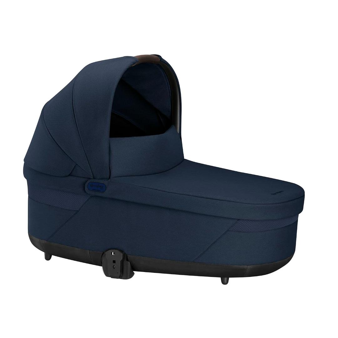 Cybex Balios Cot S Lux Baby Bassinet - Integrated Easy-Carry Handle, Sun Canopy & Spacious, Cozy Interior, Compatible with Cybex Balios S Lux Stroller, Ocean Blue