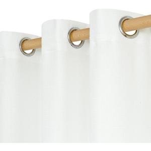 LAMIT White Linen Curtains for Living Room 78 inch Length, Thick Linen Textured Light Filtering Curtains Grommet Privacy Protected Window Drapes for Bedroom, Set of 2 Panels, 52 x 78 Inch