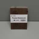 Small Pocket Notebook, Leather Journal Mini (Wood) - 2 Pack 3.7" x 5.7" Notepad Notebooks for Work, School & Travel