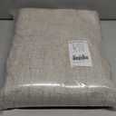 NICETOWN 100% Blackout Linen Curtains 90" Long for Bedroom, Thermal Insulated Living Room Curtains with Liner, Farmhouse Style Linen Blend Window Draperies for Dining Room (2 Panels, 52" W, Natural)