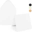 6X6 Bright White Cards and Envelopes Square Invitations 20PK 100 lb Thick White Card Stock for Card Making, Photo Cards, Embroidery