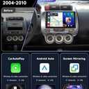 DSP 46EQ 5GhzWiFi 8Core 4G 64G for Honda Fit Jazz 2004-2010 Car Stereo Radio with Wireless CarPlay/Android Auto//9inch 1280x720P IPS Touchscreen/Canbus/5.0Bluetooth/GPS/Mirror Link/Rear Camera
