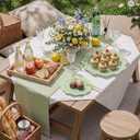 WDF 175Pcs Sage Green Plastic Plates With Gold Rim - Disposable Sage Green Plates 25guest Disposable Dinnerware Ideal for Party/Wedding/Spring Party/First Communion