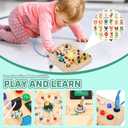 Busy Board for Toddlers - Montessori Educational Toy for 1-3 Year Old Boys & Girls | Travel-Friendly Sensory Learning Activity | Ideal for Kids with Autism(Clocks Busy Board)