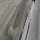 WILLIAMSPACE 35.4" Square Coffee Table Center Table for Living Room, Modern Drum Coffee Table with Imitation Stone Table for Apartment, No Need Assembly, Fiberglass (Beige Cement Stone Pattern)