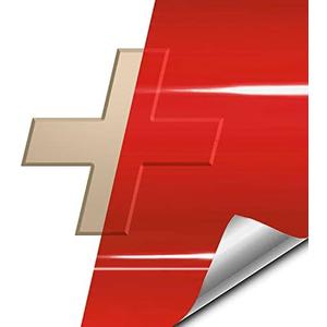 VViViD Auto Emblem Vinyl Wrap, Red Gloss, Compatible with Chevy Bowtie Logo 11.8 Inches x 4 Inches Sheets (x2)